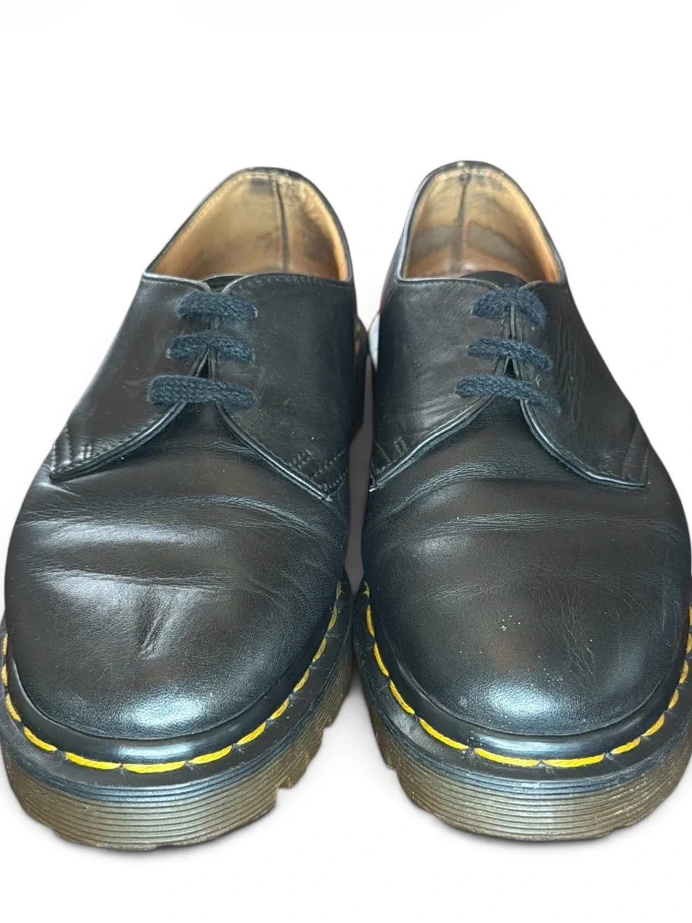 Vintage Dr. Martens 3 Eye UK 5 Made in England Lug Sole Black Leather Rare